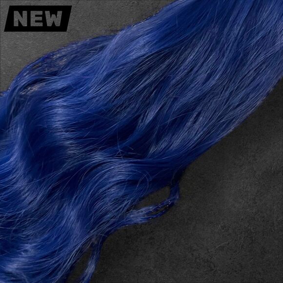 New Long Wavy Synthetic Wig – Deep Navy Blue - Picture 6 of 7